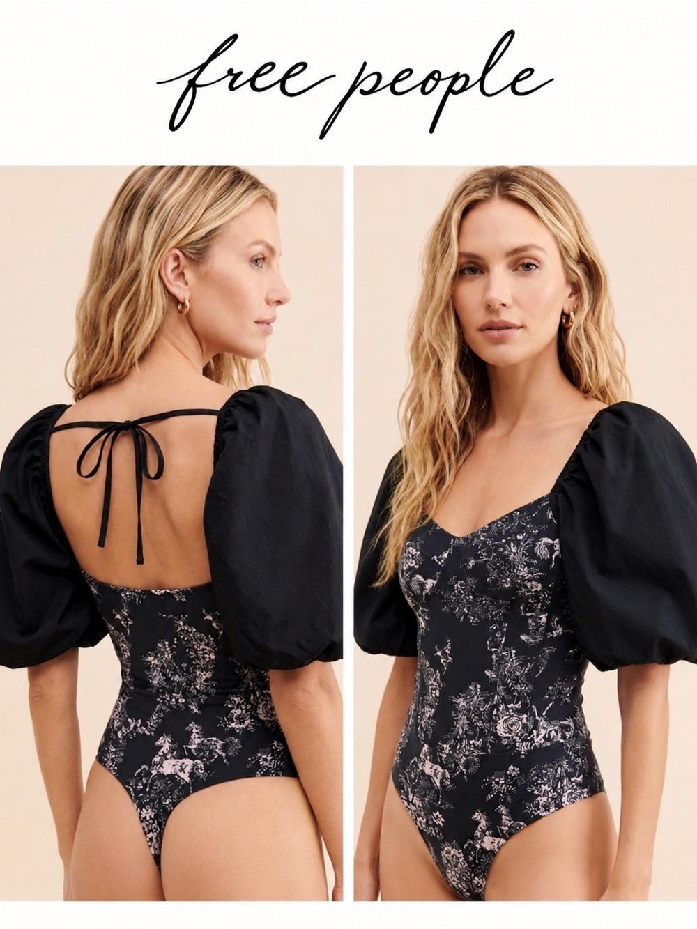 FREE PEOPLE Prairie Rose Bodysuit, size XL MSRP $98.